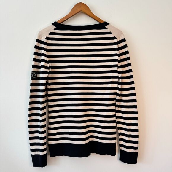 Escada Sport Striped V Neck Pullover Sweater Size Medium - Picture 6 of 6